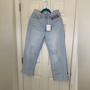 NWT LC Super High Rise Cropped Blue Jeans Size 8