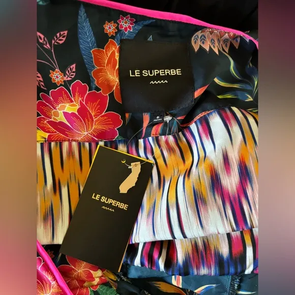 NWT LE SUPERBE Floral Tropical Dress