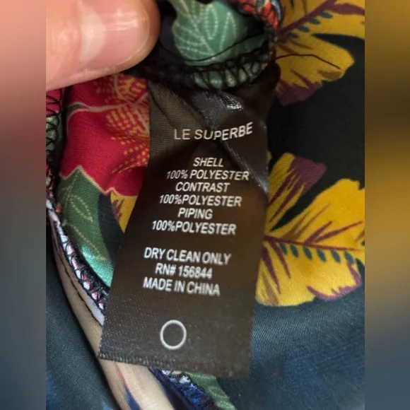 NWT LE SUPERBE Floral Tropical Dress