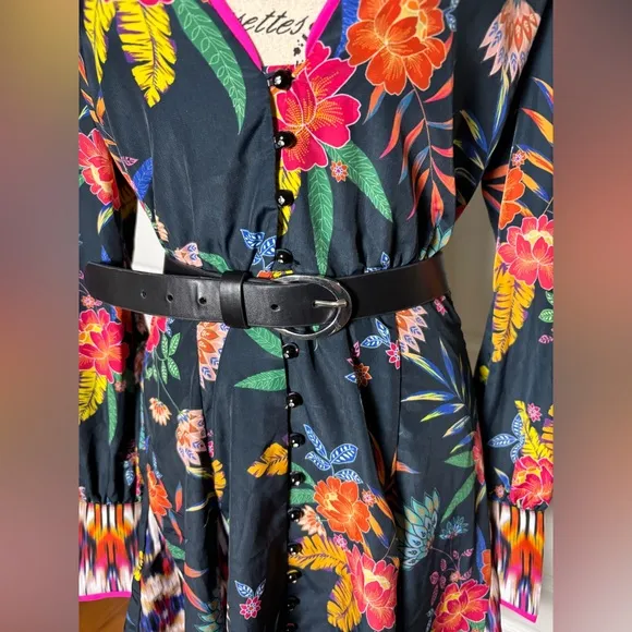 NWT LE SUPERBE Floral Tropical Dress