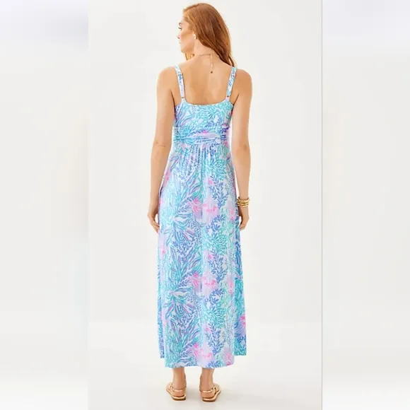 NWT Lilly Pulitzer Via Del Mar Blake Maxi Dress Color: Multi Via Del Mar 10