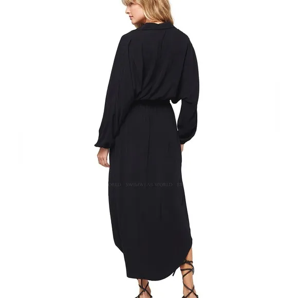 NWT L*space‎ Logan dress in black womens size medium with cinched waist