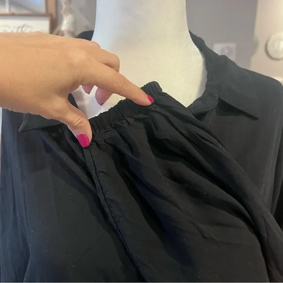 NWT L*space‎ Logan dress in black womens size medium with cinched waist