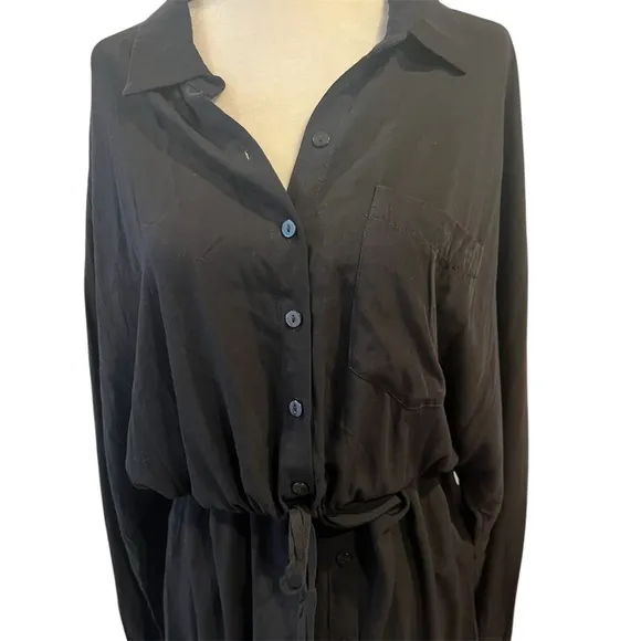 NWT L*space‎ Logan dress in black womens size medium with cinched waist