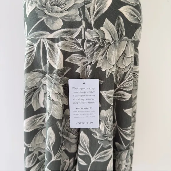 NWT Moon River Floral Puff Sleeve Women's Midi Dress Size Small