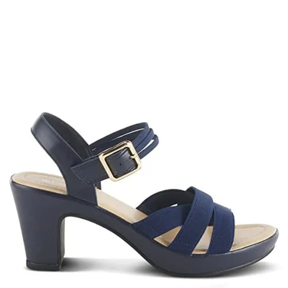 NWT Patrizia Women's Neesa Slingback Dress Sandals, Navy Synthetic-Size 8.5