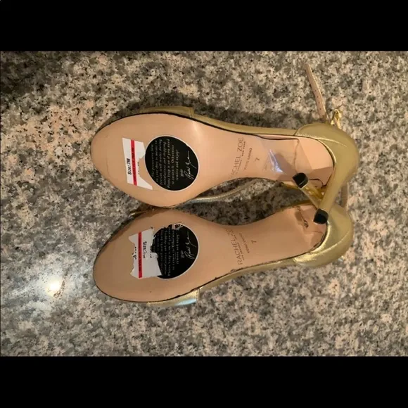 NWT  Rachel Zoe Los Angeles Ava Stiletto gold Sandals