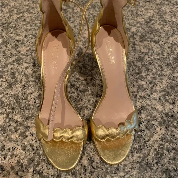 NWT  Rachel Zoe Los Angeles Ava Stiletto gold Sandals