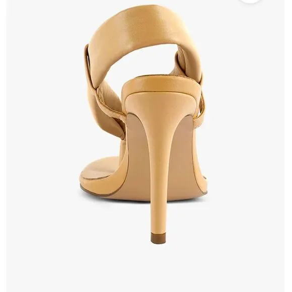 NWT Rag &amp; Co Handcrafted Beige Stiletto Heel Thang Sandals Size 6