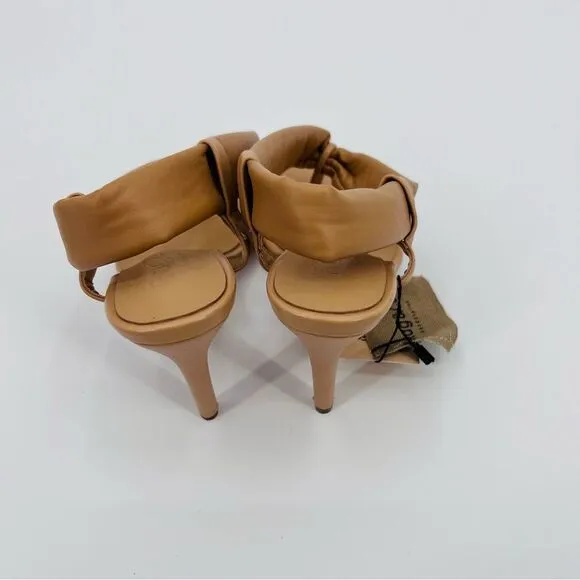 NWT Rag &amp; Co Handcrafted Beige Stiletto Heel Thang Sandals Size 6