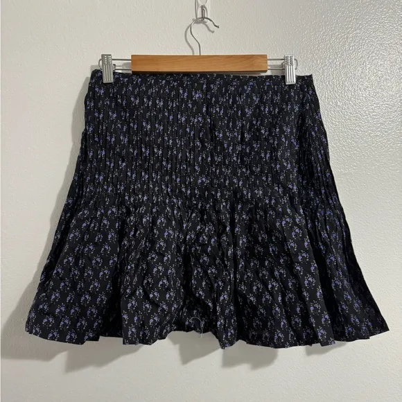 NWT Revolve Acacia Sen mini skirt in Wisteria women Large floral purple pleated