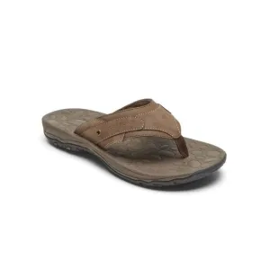 NWT ROCKPORT Mens Brown Lightweight Hayes Round Toe Slip On Thong Sandals 9 M