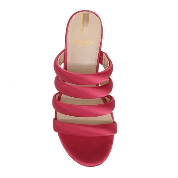 NWT SAM EDELMAN YUKI PLATFORM WEDGE SANDALS IN FUSHIA WOMENS 9.5