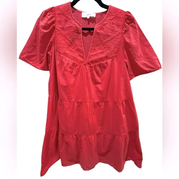NWT size 0 ba&amp;sh Robe Iana dress  Short dressV neckBalloon sleeves100% cotton