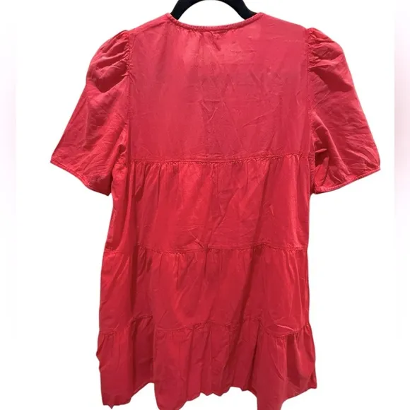NWT size 0 ba&amp;sh Robe Iana dress  Short dressV neckBalloon sleeves100% cotton