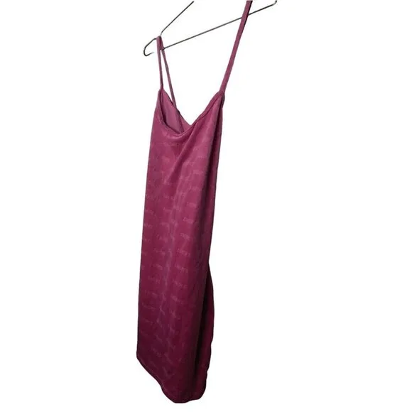 NWT SKIMS Pink Logo Velour Mini Dress LIMITED EDITION SZ 2X
