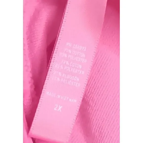 NWT SKIMS Pink Logo Velour Mini Dress LIMITED EDITION SZ 2X