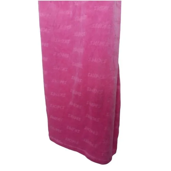 NWT SKIMS Pink Logo Velour Mini Dress LIMITED EDITION SZ 2X