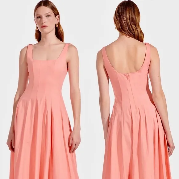 NWT Staud Wells Maxi Dress Grapefruit