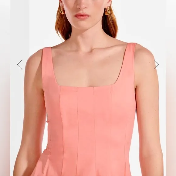 NWT Staud Wells Maxi Dress Grapefruit