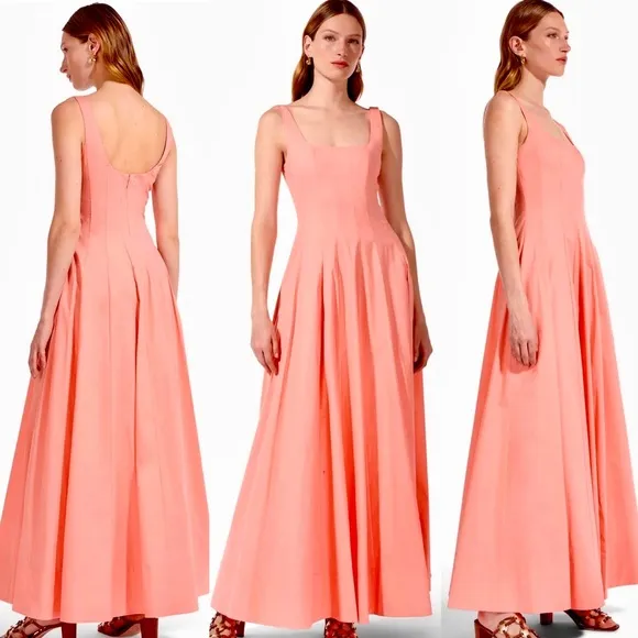 NWT Staud Wells Maxi Dress Grapefruit