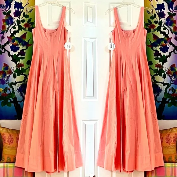NWT Staud Wells Maxi Dress Grapefruit