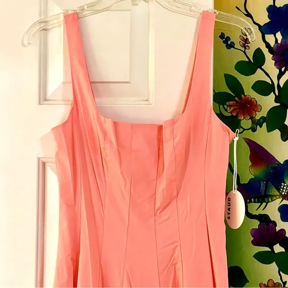 NWT Staud Wells Maxi Dress Grapefruit