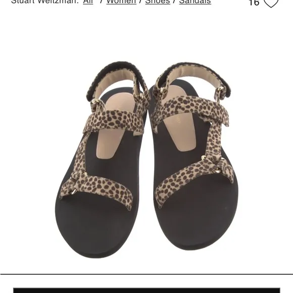 NWT Stuart Weitzman  Vail Sports Sandal MIH Mini Cheetah Suede Womens sandals