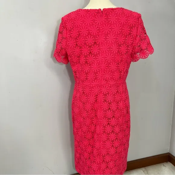 NWT Talbots pink crochet midi dress women’s sheath dress lace floral summer day