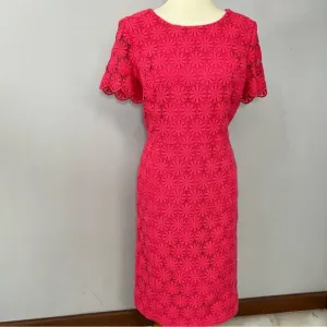 NWT Talbots pink crochet midi dress women’s sheath dress lace floral summer day