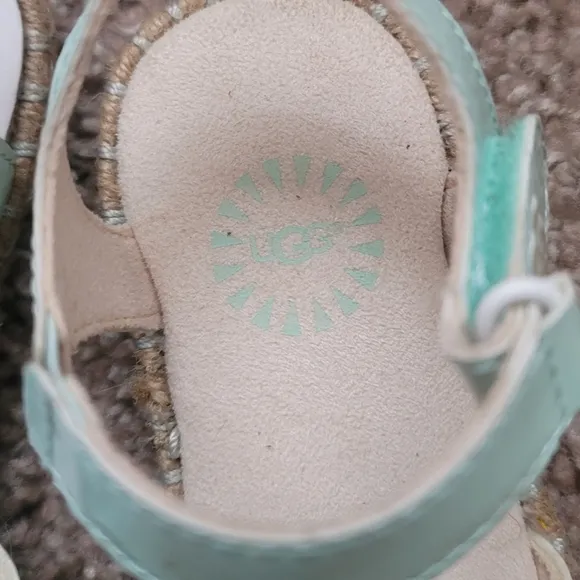 NWT! UGG Turquoise Cactus Flower Toddler Sandals 9