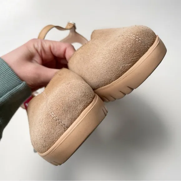 NWT Wonders Sandalen Suede Sandals Wedges Nude Tan Sand Comfort Walking
