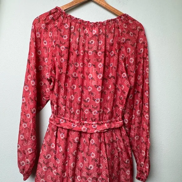 NWT Xirena Jia Floral Silk Blend Mini Dress in Coral Blush Size Medium