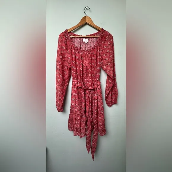 NWT Xirena Jia Floral Silk Blend Mini Dress in Coral Blush Size Medium