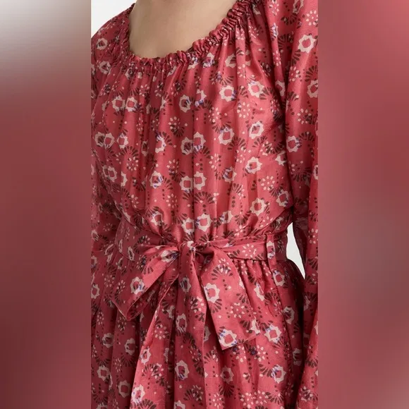 NWT Xirena Jia Floral Silk Blend Mini Dress in Coral Blush Size Medium