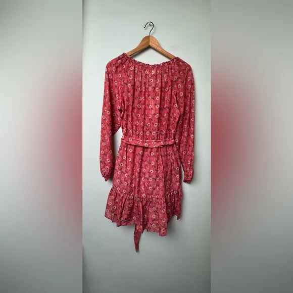 NWT Xirena Jia Floral Silk Blend Mini Dress in Coral Blush Size Medium