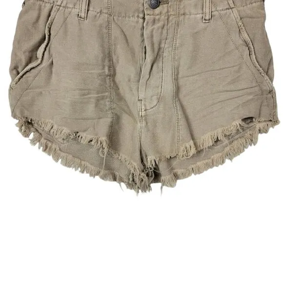 NWT Free People Cutoff Jean Shorts. Tan 4#012