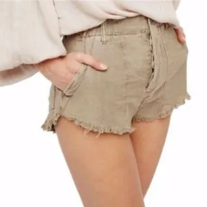 NWT Free People Cutoff Jean Shorts. Tan 4#012