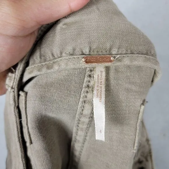 NWT Free People Cutoff Jean Shorts. Tan 4#012