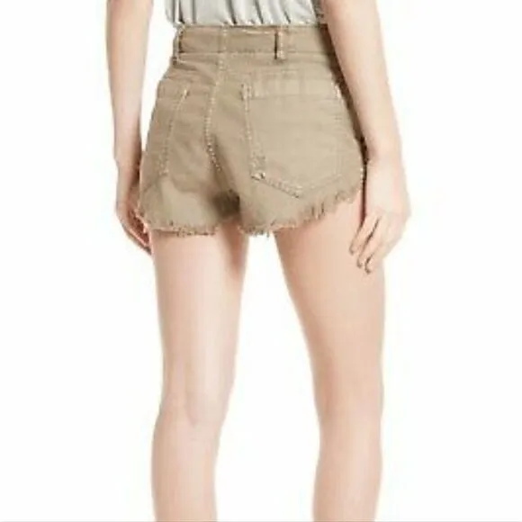 NWT Free People Cutoff Jean Shorts. Tan 4#012