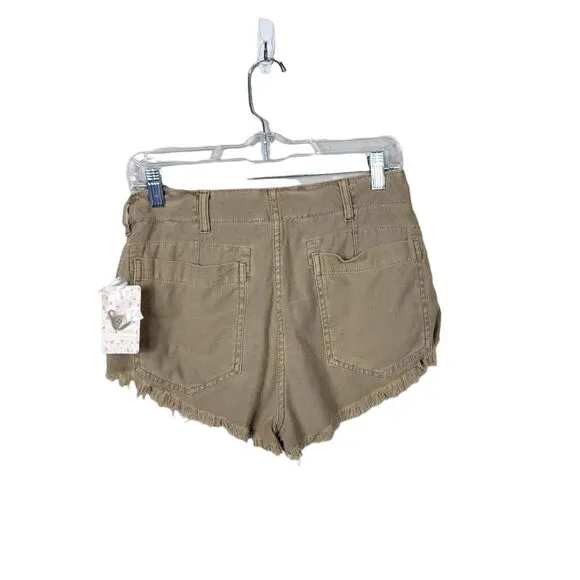 NWT Free People Cutoff Jean Shorts. Tan 4#012