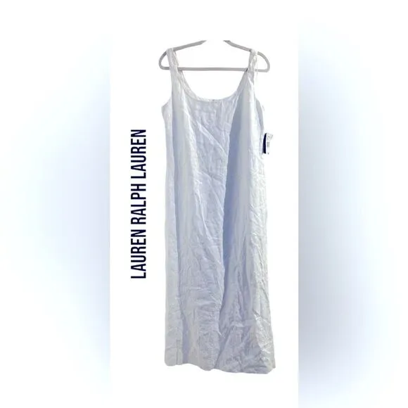 NWT Lauren Ralph Lauren Shelter Island Linen Dress Size 12