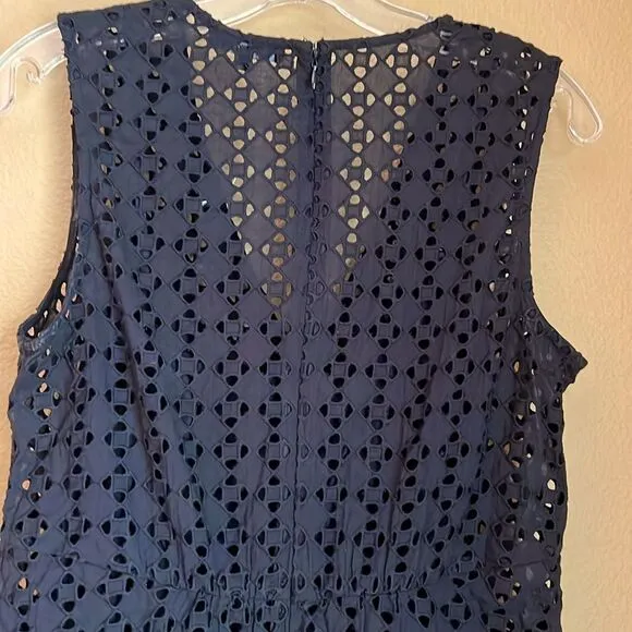 NWT Madewell Depeche Eyelet Maxi Dress Black 6
