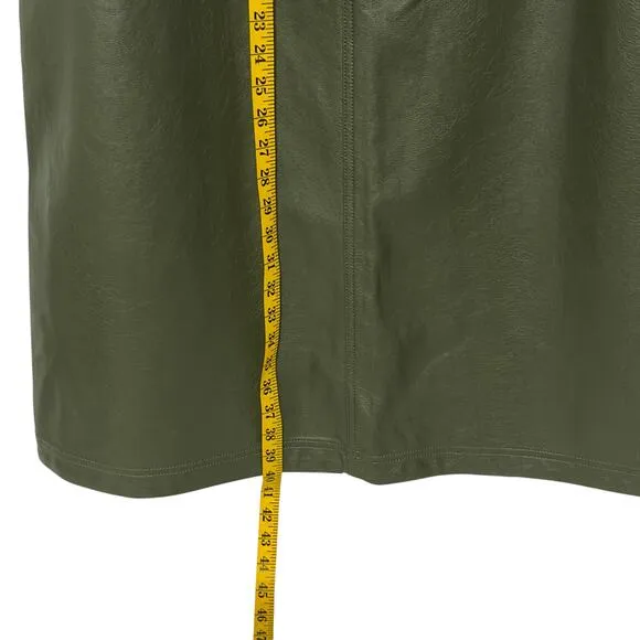 NWTs Pilcro by Anthropologie Plus Size Madi Faux Leather Front-Slit Skirt  (14)