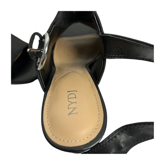 NYDJ Lyssa Slip On Slingback Open Toe Sandals Women's 9 Black