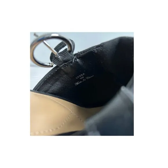 NYDJ Lyssa Slip On Slingback Open Toe Sandals Women's 9 Black
