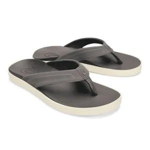 OluKai Leeward Graphite Hawaiian Wind Mens Casual Beach Flip Flop Sandals Size 9