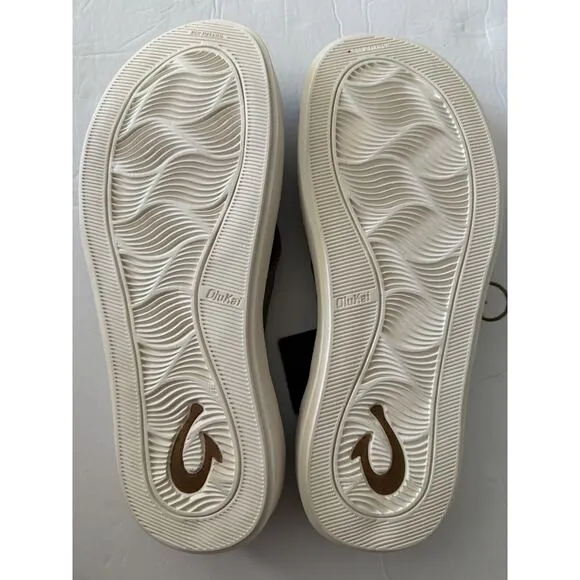 OluKai Leeward Graphite Hawaiian Wind Mens Casual Beach Flip Flop Sandals Size 9