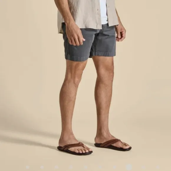 OluKai Mea Ola Men’s Leather Beach Sandals Color: Tan / Dark Java Size: 12