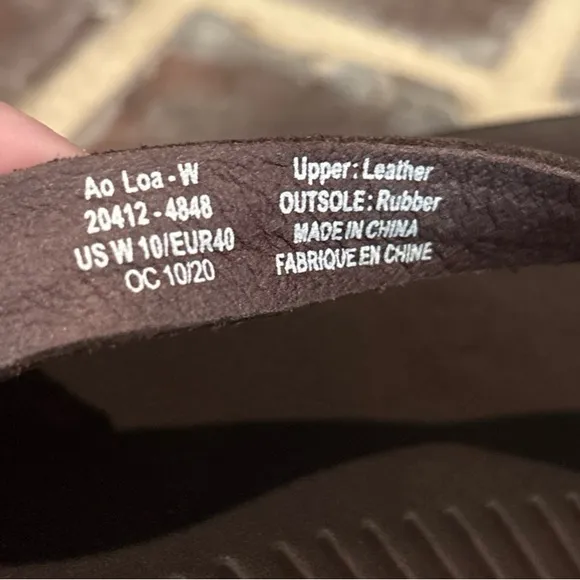 Olukai Women’s Ao Loa Dark Java Leather Platform Wedge Sandals Flip Flops Sz 10